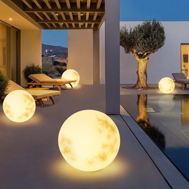 Lampe de jardin solaire en forme de lune