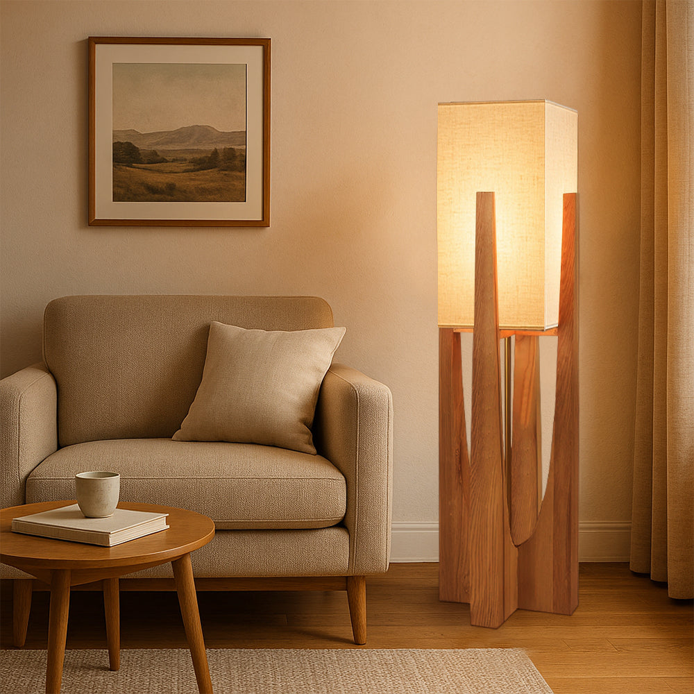 Lampe sur pied de style japonais Wabi Sabi